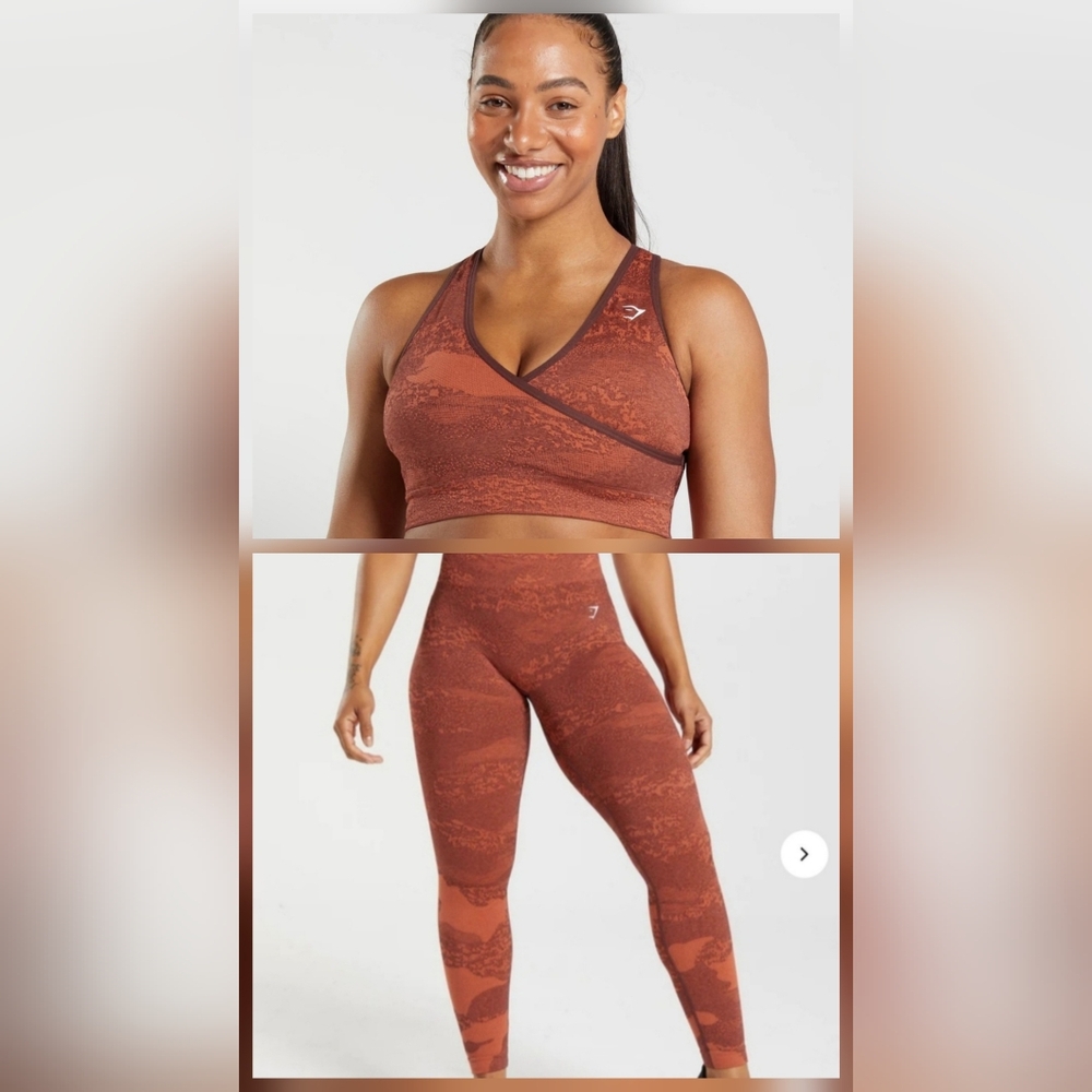 SET- Gymshark Adapt Camo Leggings And Bra